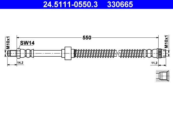 ATE 24.5111-0550.3 Bremsschlauch