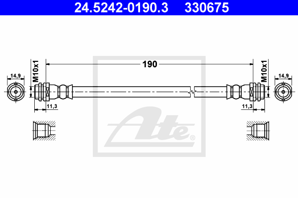 ATE 24.5242-0190.3 Flessibile del freno