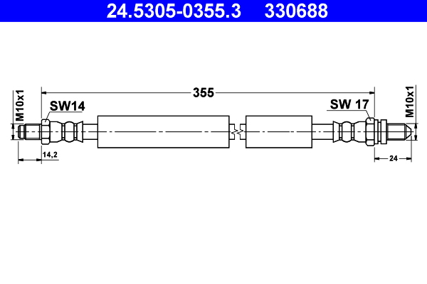 ATE 24.5305-0355.3 Bremsschlauch