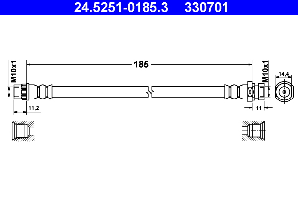ATE 24.5251-0185.3 Bremsschlauch