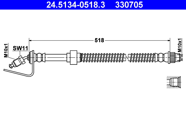 ATE 24.5134-0518.3 Bremsschlauch