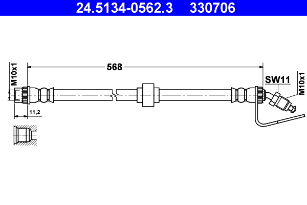 ATE 24.5134-0562.3 Bremsschlauch