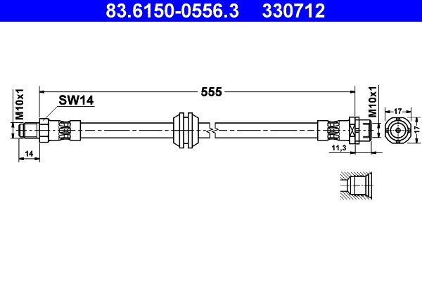 ATE 83.6150-0556.3 Bremsschlauch