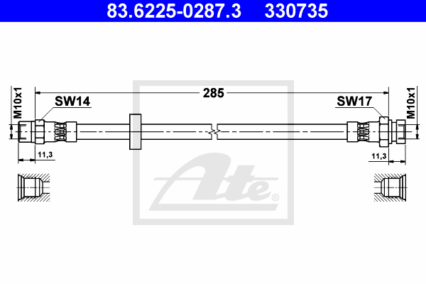 ATE 83.6225-0287.3 Brzdová...