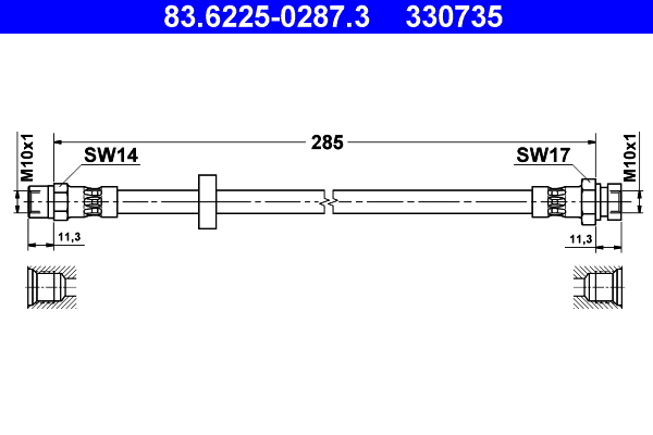 ATE 83.6225-0287.3 Bremsschlauch