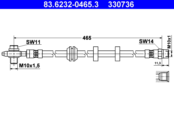 ATE 83.6232-0465.3 Bremsschlauch