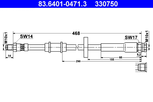 ATE 83.6401-0471.3 Bremsschlauch