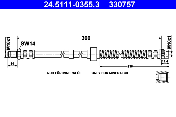 ATE 24.5111-0355.3 Bremsschlauch