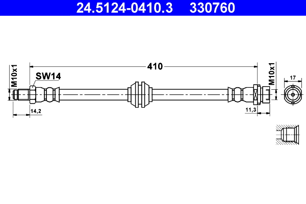ATE 24.5124-0410.3 Bremsschlauch