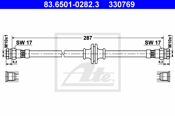 ATE 83.6501-0282.3 Flessibile del freno-Flessibile del freno-Ricambi Euro