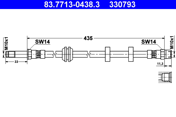ATE 83.7713-0438.3 Bremsschlauch
