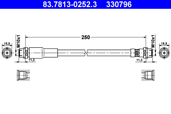 ATE 83.7813-0252.3 Bremsschlauch