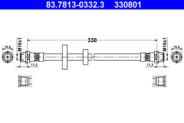 ATE 83.7813-0332.3 Bremsschlauch