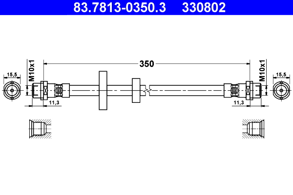 ATE 83.7813-0350.3 Bremsschlauch