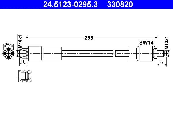 ATE 24.5123-0295.3 Bremsschlauch