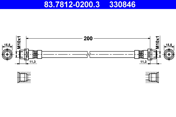 DELPHI LH7505 Bremseslange