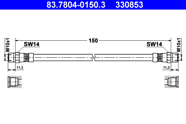 ATE 83.7804-0150.3 Bremsschlauch