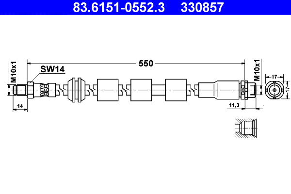ATE 83.6151-0552.3 Bremsschlauch