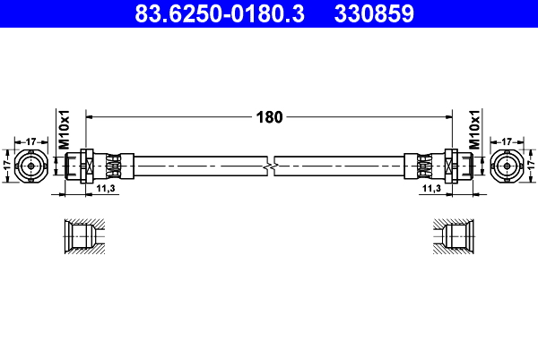 ATE 83.6250-0180.3 Bremsschlauch