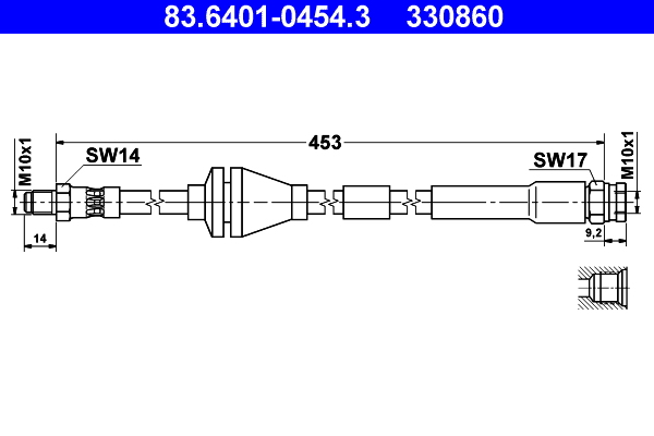 ATE 83.6401-0454.3 Bremsschlauch