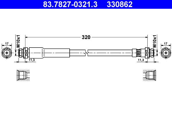 ATE 83.7827-0321.3 Bremsschlauch