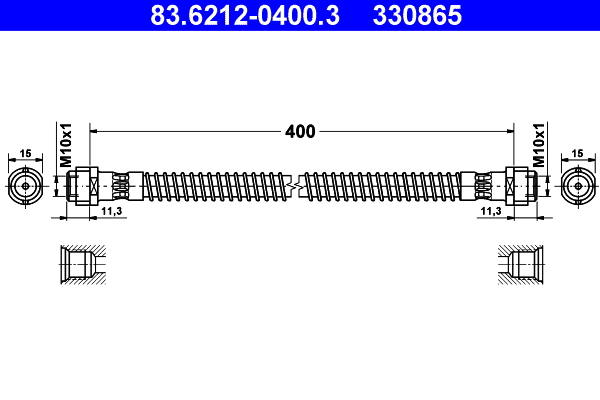 ATE 83.6212-0400.3 Bremsschlauch