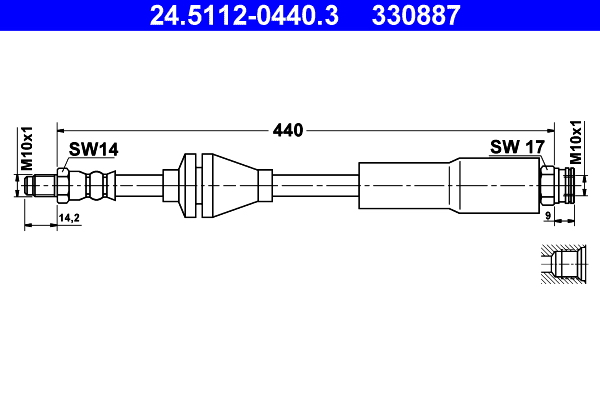 ATE 24.5112-0440.3 Bremsschlauch