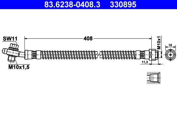 ATE 83.6238-0408.3 Bremsschlauch