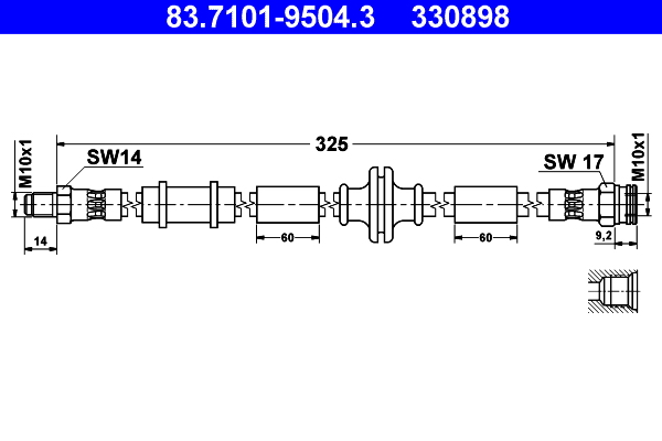 ATE 83.7101-9504.3 Bremsschlauch