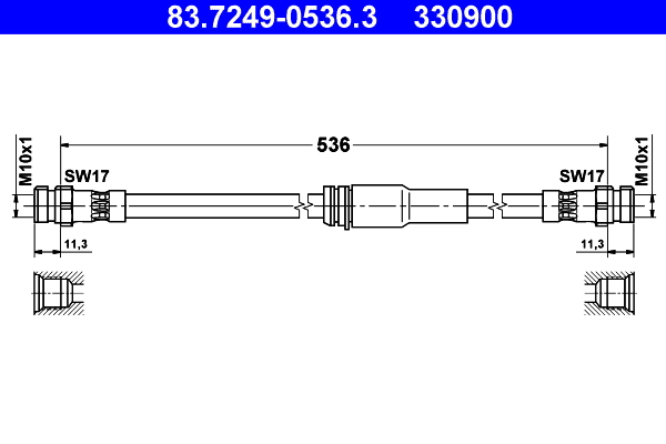 ATE 83.7249-0536.3 Bremsschlauch