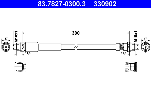 ATE 83.7827-0300.3 Bremsschlauch