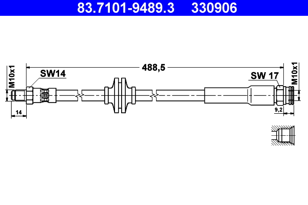 ATE 83.7101-9489.3 Bremsschlauch