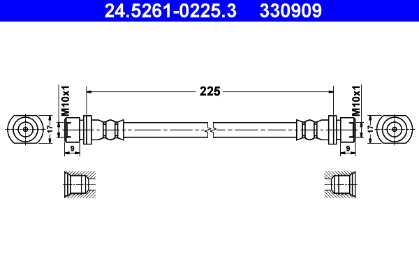 ATE 24.5261-0225.3 Bremsschlauch