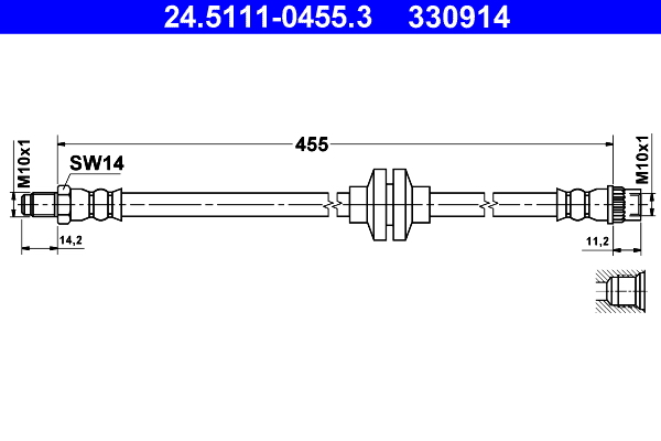 ATE 24.5111-0455.3 Bremsschlauch