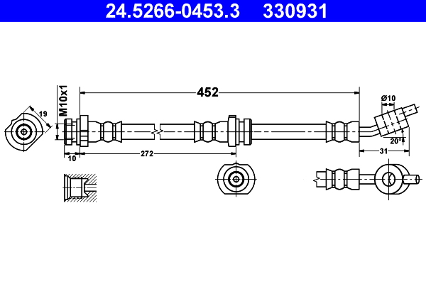 ATE 24.5266-0453.3 Bremsschlauch