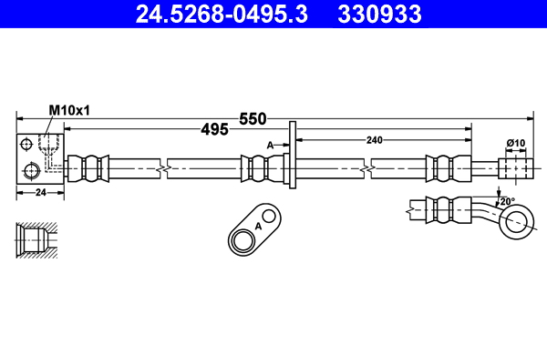 ATE 24.5268-0495.3 Bremsschlauch