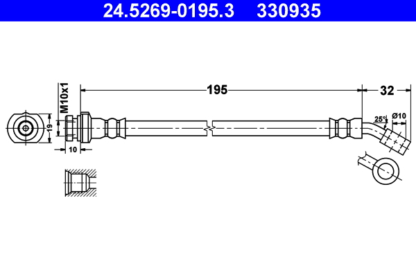 ATE 24.5269-0195.3 Bremsschlauch
