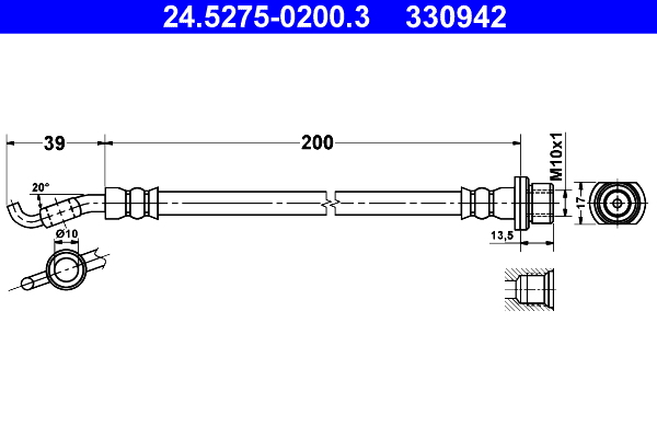 ATE 24.5275-0200.3 Bremsschlauch