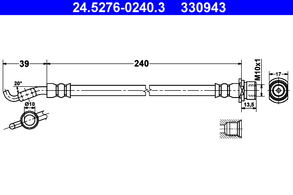 ATE 24.5276-0240.3 Bremsschlauch