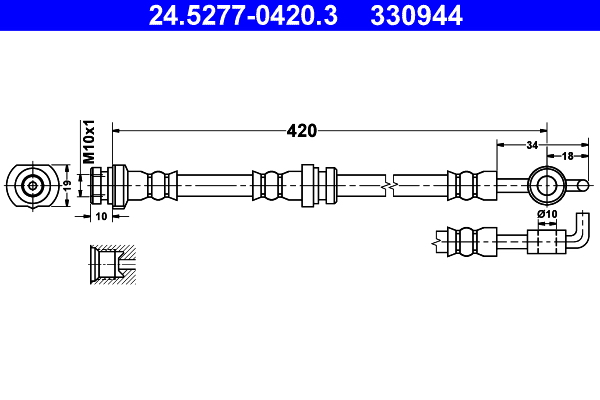ATE 24.5277-0420.3 Bremsschlauch