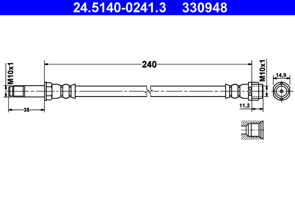 ATE 24.5140-0241.3 Bremsschlauch