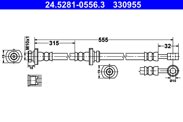 ATE 24.5281-0556.3 Bremsschlauch