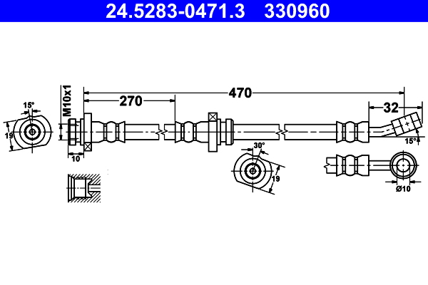 ATE 24.5283-0471.3 Bremsschlauch