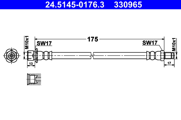 ATE 24.5145-0176.3 Bremsschlauch
