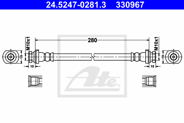 ATE 24.5247-0281.3 Brzdová...