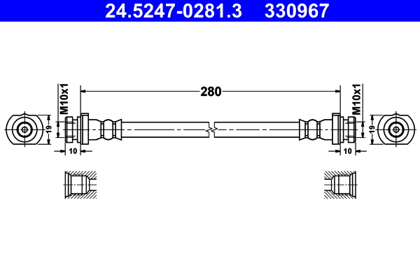 ATE 24.5247-0281.3 Bremsschlauch