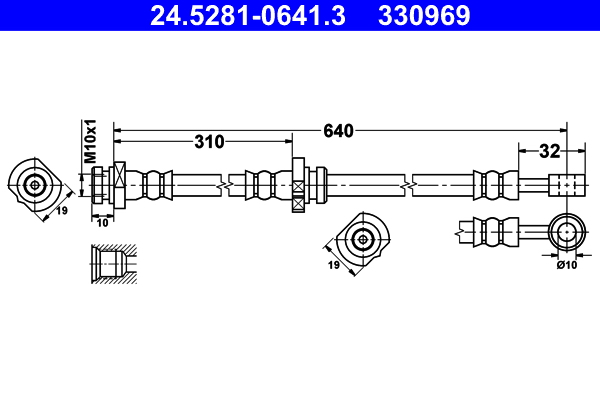ATE 24.5281-0641.3 Bremsschlauch