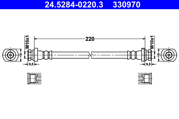 ATE 24.5284-0220.3 Bremsschlauch