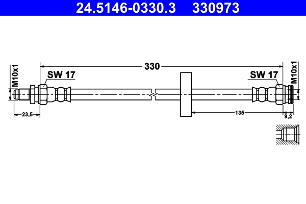 FEBI BILSTEIN 05595 Bremseslange