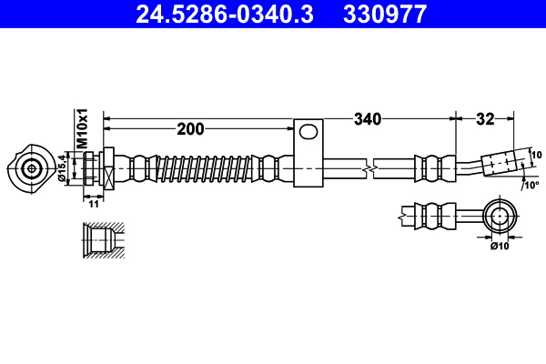 ATE 24.5286-0340.3 Bremsschlauch